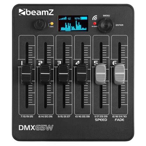 BeamZ DMX65W Wireless DMX Lighting Controller | Battery & Mains Power 1