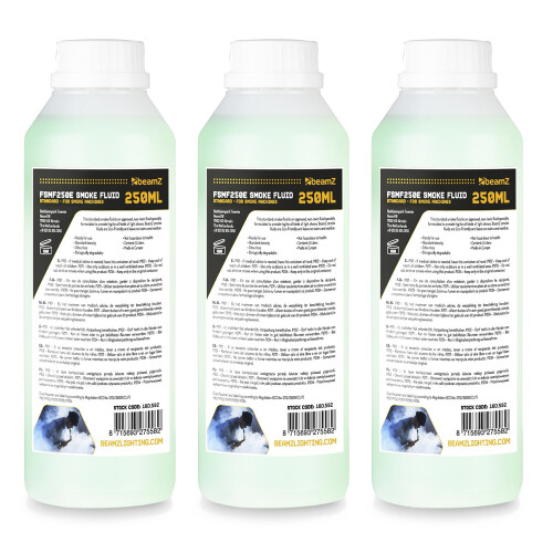 BeamZ Smoke Machine Fluid Water Based Liquid Refill for Fog Effects - FSMF205E
