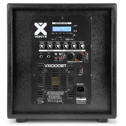 Vonyx VX1000BT 1000W Column Array Speaker Set - Active Powered PA Speakers 1