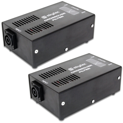 Skytec 2-Way Crossover Filter Pair 2000W High Pass Speakers for Sound Systems