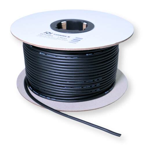 PD Connex RX52 2 Core 4mm DMX Cable Wire Reel - Black 100m