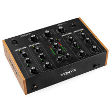 Vonyx VDJ270 4 Channel DJ Mixer with Rotary Dials for Home or Professional Use