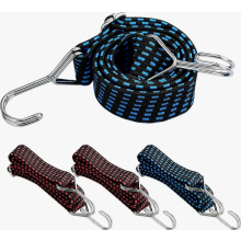4 Pack Adjustable Bungee Cords with Hooks, Extra Strong Elastic Tie Down Straps, 100cm Long, for Bicycle, Motorcycle, Car Transpor