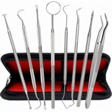 8 Piece Dental Care Set, Stainless Steel Scaler and Mouth Mirror, Tooth Cleaning Kit for Plaque and Tartar Removal, Oral Hygiene T