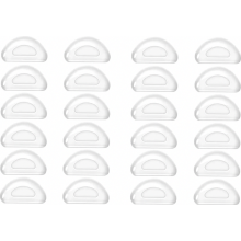 12 paar insteekbare, antislip siliconen neuspads voor brillen en zonnebrillen, zachte, transparante brillenaccessoires, comfortabele vervanging
