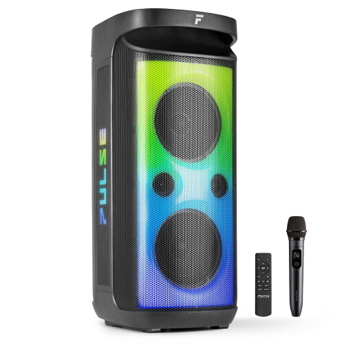 Fenton Pulse160 Bluetooth Party Speaker with Lights, Portable & Splashproof