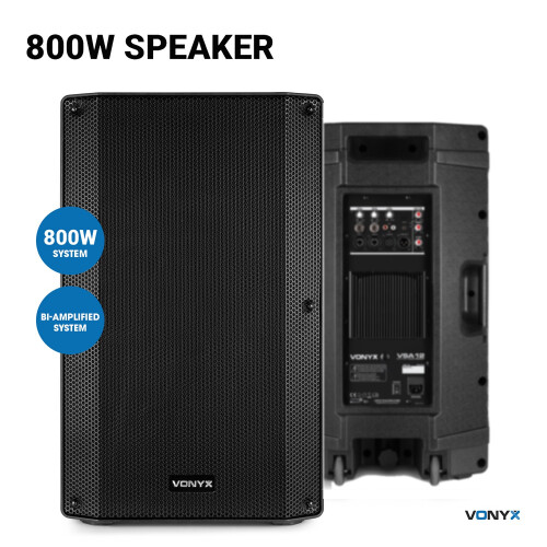 Vonyx VSA12 12" Active PA Speaker 800W - Powerful Live Sound Solution 1