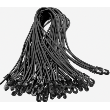 Ganchos elásticos, paquete de 50 cuerdas elásticas multiusos para lonas, tiendas de campaña, cubiertas de remolques y cubiertas de piscinas,