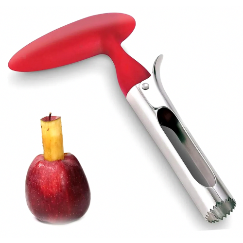 Apfelentkerner Apfelkernausstecher Edelstahl Apple oder Pear Entkerner Entfernermit Core mit scharfer gezackter Klinge Angle Handle Red