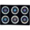 6-Pack Silver Negative Ion Radiation Shield Stickers for Electronic Devices, Round, Strong Adhesion, Multifunctional, EMF Heat Abs 6