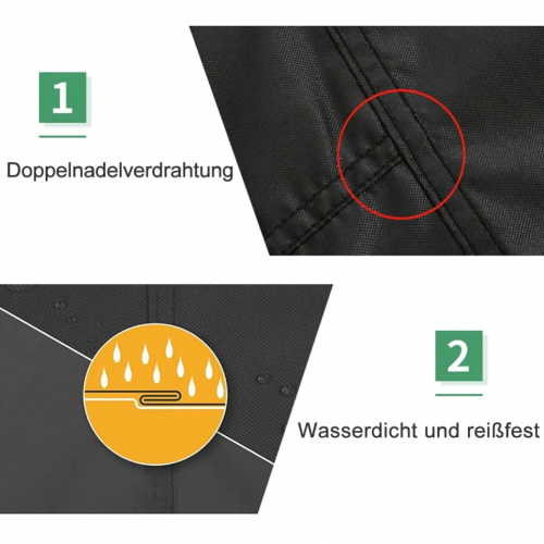 Gartenmöbel-Schutzhülle Garten Rund Abdeckung Abdeckplane Möbel 1St 1