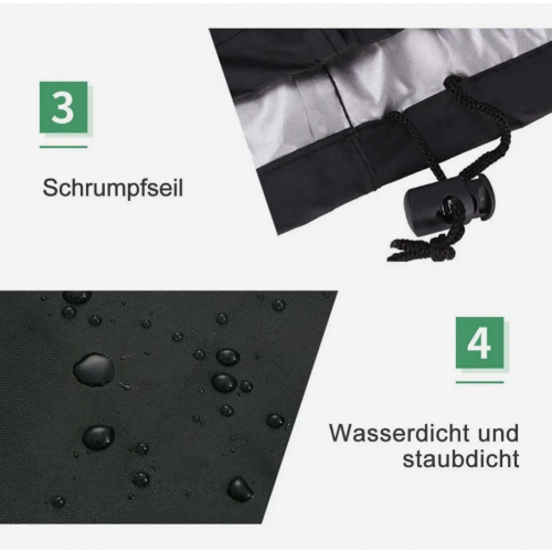 Gartenmöbel-Schutzhülle Garten Rund Abdeckung Abdeckplane Möbel 1St 2