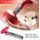 Apfelentkerner Apfelkernausstecher Edelstahl Apple oder Pear Entkerner Entfernermit Core mit scharfer gezackter Klinge Angle Handle Red 3