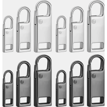 Metal Zipper Pull Replacement, Durable Zipper Tab for Repair, Universal Sliding Fastener Pull Handle for Jackets Bags Luggage, Sil