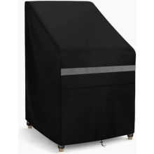 Funda impermeable para sillas de jardín apilables, resistente al viento y a los rayos UV, de tela Oxford 420D con ventilación, duradera para exterio
