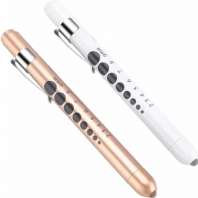 Penlampje met pupillenmeter, LED-penlampje voor verpleegkundigen en artsen, set van 2 herbruikbare medische penlampjes voor verpleegkundestudenten,