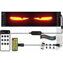 Ohjelmoitava LED Devil Eyes -valo autoihin ja kuorma-autoihin, jossa sovellusohjaus ja kaukosäädin, mukautettava tekstinäyttö, graffitiefekt