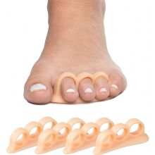 Hammer Toe Corrector with Gel Toe Straightener and 3 Separators for Men and Women, Align Curved Toes, Claw Toes, Beige P