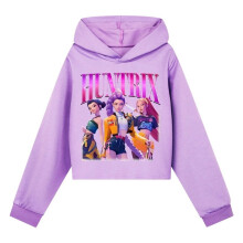 (Purple#1, 12-13 Years/170cm) Girls Kpop Hoodie Kids HUNTRI/X Sweatshirt Pullover Jumper Top