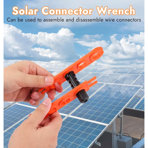 2 Pack Solar Spanner Wrench, MC4 Tool for Solar Panel Cable, PV System Wire and Connector, Quick Plug and Socket Disconn 1