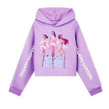 (Purple, 7-8 Years/140cm) Girls KPOP Devil Hunters Hoodie Kids HUNTRX Hoody Sweatshirt Pullover Jumper Top
