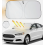 Foldable Car Windshield Sunshade, UV Protection Front Sun Visor for Interior Use, Easy Storage, Fits Compact Vehicles, 1 1