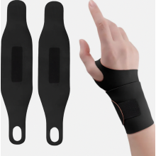 2 Pack Wrist Support Bandages for Sports and Fitness, Adjustable Wrist Brace for Gym, Training and Housework, Black