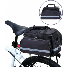 Waterproof Rear Bike Rack Bag with Rain Cover, Bicycle Pannier for Cycling and Commuting