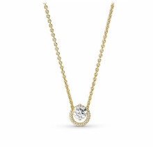 (Style F) Women's Silver Tone Round Halo Cubic Zirconia Pendant Necklace, Delicate Link Chain Sparkling CZ Jewellery for Ladies