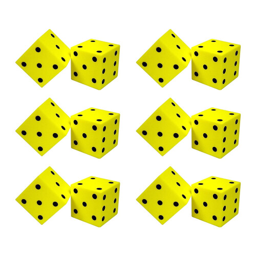 Dot Schuim Dobbelstenen Set, 2 Per Set, 6 Sets