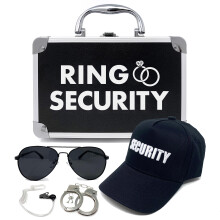THE RING LEGEND Ring Sicherheits-Tragekoffer, Hut, Sonnenbrille, Ohrstück und Handschellen - Kindergröße -