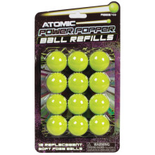 Hog Wild Green Foam Refill Balls, Pack of 12 - for Poppers and Power Popper Toys - Age 4+