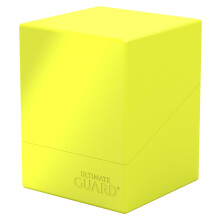 Ultimate Guard Boulder 100+, Boîte de Stockage pour 100 Cartes TCG Double-Sleeves, Jaune Fluo, Durable et Sécurisée