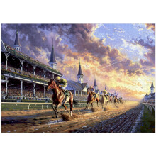 Puzzle Équestre de Course de Chevaux 1000 Pièces - Cadeau pour Amateurs de Chevaux