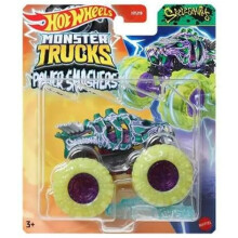 Hot Wheels Monster Trucks New for 2024 1:64 Scale Power Smashers (Skelesaurus 2.0)