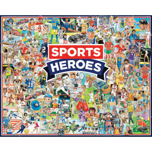 WHITE MOUNTAIN Héros du Sport White Mountain - Puzzle Jigsaw de 1000 Pièces