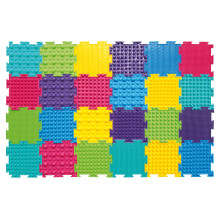 Mini Multi-Functional Sensory Mat for Autism 24 pcs Therapy and Play, Featuring Puzzle Tiles and Orthopedic Massage, Module Sensory Mat, Orthopedic Pu
