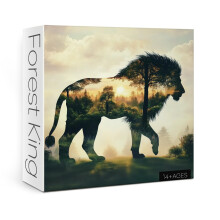 Puzzle Lion Fantaisie 1000 Pièces pour Adultes, Beau Paysage Forestier Nature