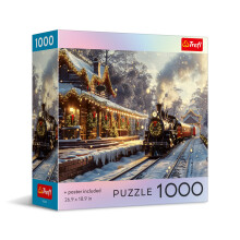 Trefl - Boîte Carrée - Christmas Express - Puzzle 1000 Pièces 27"x19"