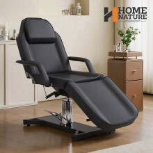 Faltbare Massagebank 3 Zonen Höhenverstellbar Professionelles Ästhetikbett SPA Tattoo für Schönheitssalon Schwarz 182x82x64cm