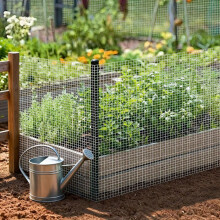 Verzinkter Metallgitter - HOME NATURE WOHNKONZEPT - 1x25 m - Maschenweite 12x12 mm - Silber