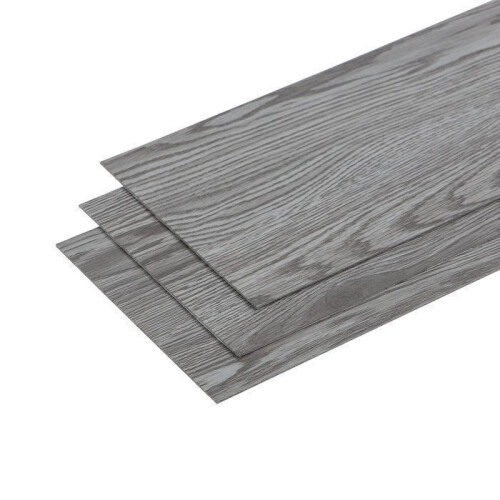 Losas autoadhesivas de PVC - HOME NATURE WOHNKONZEPT - Imitación madera - Gris oscuro - 5,02 m² (36 pcs) - Impermeable