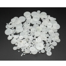 Alextend 200pcs Plastic Tanden 0.5 Module voor DC Motor DIY Model Speelgoed Accessoires