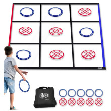 Swooc Games - Fling Tac Toe (2,7m x 2,7m) Reusachtig Tic Tac Toe Spel Buiten