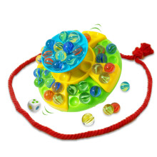 QTLJJBY Wackel-Marmor-Balance-Spielzeug mit Würfeln, Lernspielzeug für Kinder 6+, Familienspiel für 1-4 Spieler
