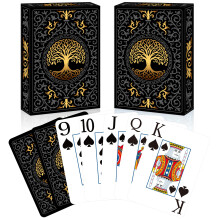Spielkarten 2er Pack, Kartenspiel, Großdruck, leicht zu mischen, Premium Pokerkarten für Familienspiele