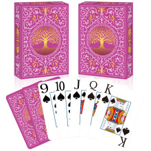 Spielkarten 2er Set, Kartenspiel, Großdruck, Einfach zu Mischen, Premium Pokerkarten für Familienspiele