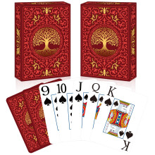 Spielkarten 2er Pack, Kartendeck, Großdruck Spielkarten, Einfach zu Mischen, Premium Pokerkarten für Kartenspiele