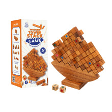 BSIRI Holz Gleichgewichtsstapel Turm - Spiel für Kinder & Erwachsene Stapelspiele für Familienspaß