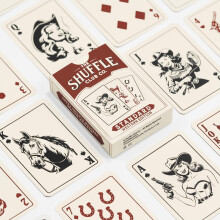 Shuffle Club Co Western Spielkarten Vintage Cowboy Poker Karten, Premium Leinenfinish, Geschenk-Deck
